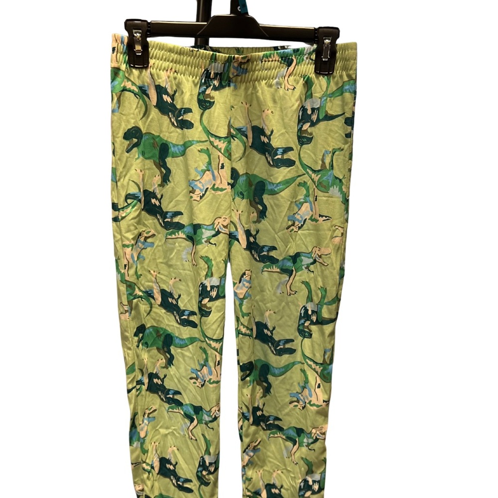 Cat & Jack Green Dinosaur Pajama Pants Size XL 14